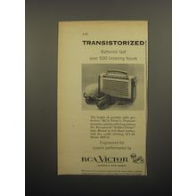 1956 RCA Vixtor Transistor Seven Model 8BT10 Radio Ad - Transistorized