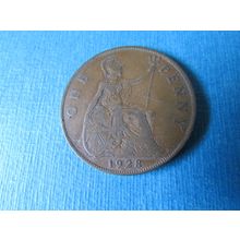 1928 GEORGE V ONE PENNY FREE POST.