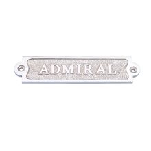 Pack Of 2] Chrome Admiral Sign 6""