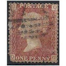 1858 SG43 1d Red Plate 146 Good Used Filler Check Letters "OG".