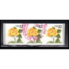 Used 3054 32c Yellow Rose Very Fine PNC 3444/3 PA3686