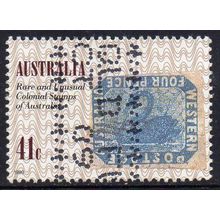 Australia 1990 150th Anniv of First Postage Stamp - WA 1855 4d 41c Used
