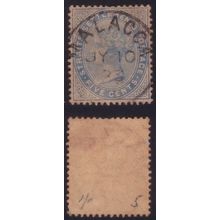 STRAITS SETTLEMENTS 1883 5c Sc#45 USED MALACCA CDS @N545
