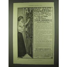 1909 Glidden Jap-a-Lac Varnish Ad - Wears Like Iron
