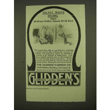 1909 Glidden Velvet White Enamel Ad