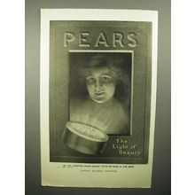 1908 Pears Soap Ad - The Light of Beauty