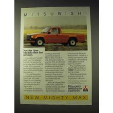 1986 Mitsubishi Mighty Max Pickup Truck Ad - News