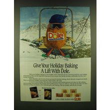 1990 Dole Almonds Ad - Give your holiday baking a lift with Dole