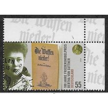 GER 2005 55c+25 'BERTHA VON SUTTNER'(CORNER MARGIN) FINE USED (EBID53-993)