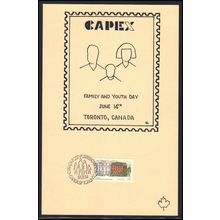 Card CAPEX '87 Family and Youth Day June 14 Canada Stamp Box0134