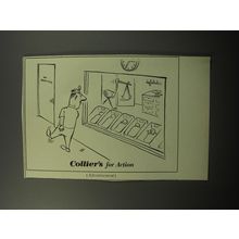 1951 Collier's Magazine Advertisement - cartoon by Virgil Partch - Stork w/ Baby