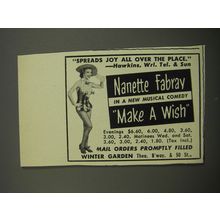 1951 Make A Wish Play Advertisement - Spreads Joy All over the place