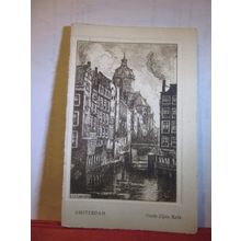 OUDEZIJDS KOLK, AMSTERDAM, HOLLAND .unused vintage postcard =