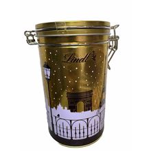 Lindt Snow Golden Canister EMPTY Collectable Tin Storage Container Display