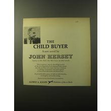 1960 Alfred A. Knopf Book Advertisement - The Child Buyer by John Hersey