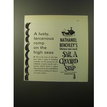 1960 McGraw-Hill Book Advertisement - Sail a Crooked Ship by Nathaniel Benchley
