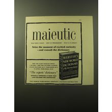 1960 Webster's New World Dictionary Advertisement - maieutic