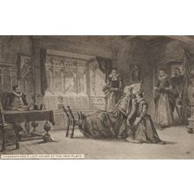 Shakespeare's Last Hours At The New Place Old Tucks Painting Postcard