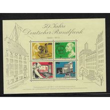 WEST BERLIN 1973 50 YEARS BROADCASTING MINIATURE SHEET MNH SG MS B442