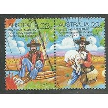 AUS 1980 SE~TE PAIR 22c 'WALTZING MATILDA' FINE USED (EBID34-135)