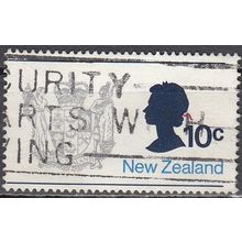 New Zealand 1970 Michel 528X O Cote (2005) 0.30 Euro Armoirie Reine Elizabeth II