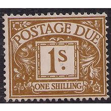 GB 1968 QE2 1/-d Ochre Postage Due Used SG D74 No Wmk ( H302 )