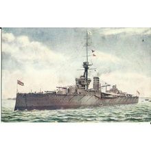 Naval HMS THUNDERER Tuck Oilette Postcard (8642)