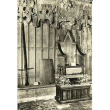 London WESTMINSTER ABBEY Coronation Chair Postcard (Valentine H.6455)