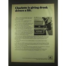 1972 State Farm Insurance Ad - Charlotte Drunk Drivers