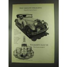 1972 Walker's DeLuxe Bourbon Ad - 1929 Stutz Speedster