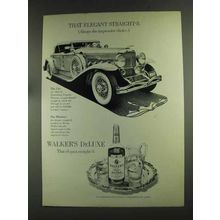 1972 Walker's DeLuxe Bourbon Ad - 1930 SJ Dusenberg