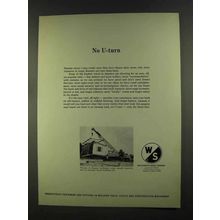 1972 Warner & Swasey Hydraulic Crane Ad - No U-Turn