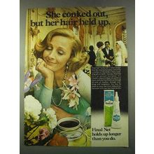 1974 Clairol Final Net Hairspray Ad - Conked Out