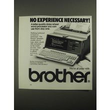 1987 Brother Word Processor Ad - No Experience Necessary