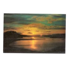 SUNSET OVER ARDMAIR BAY, ULLAPOOL, WESTER ROSS unused postcard =