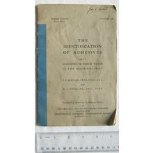 1946 The Identification of Adhesives Part I, Water is the main solvent