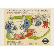 Smithfield Cattle Show London Underground Advertising Postcard