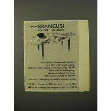 1954 Rene Brancusi Oval Table Advertisement