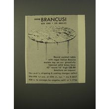 1954 Rene Brancusi Round Cocktail Table Advertisement