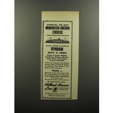 1956 Holland-America Line Cruise Ad - Special 30-day Morocco-Iberia Cruise