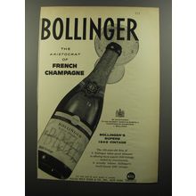 1956 Bollinger French Champagne Advertisement