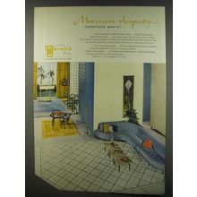 1956 Barwick Mills Carpet Advertisement - Moroccan Rhapsody.. colorfully yours!