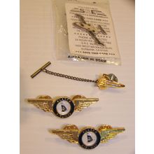 MIXED LOT OF HAT PINS - ALASKA AIRLINES JET CUFF LINK