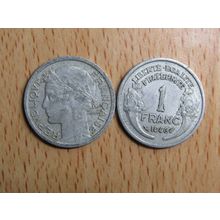 France Republic 1946 1 Franc Coin