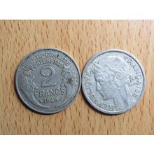 France Republic 1949 2 Francs Coin