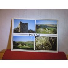 multiview, PEVERIL CASTLE, CASTLETON, DERBYSHIRE used postcard Pedley 2007 pm =