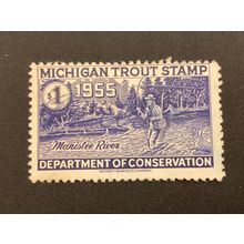 ICOLLECTZONE US Michigan 1954 Fine used bright color