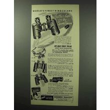 1950 Bushnell Binoculars Ad - Feather Light