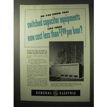 1950 General Electric Switched Capacitor Equipments Ad