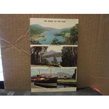 ROAD TO THE ISLES, multiview SCOTLAND used vintage postcard.1976 pm PLC35621 =